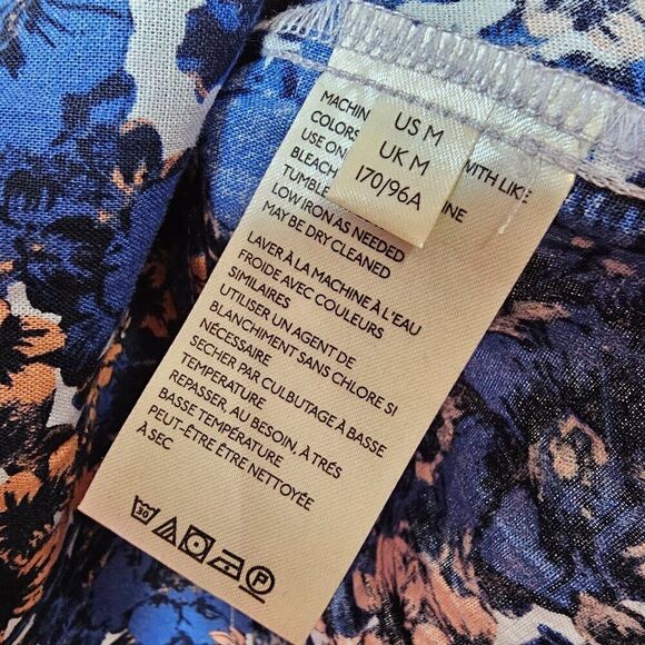 NWOT FREE PEOPLE BOHO PATTERN PLAY LINEN BLEND SHORT DRESS SZ MEDIUM - Picture 13 of 16